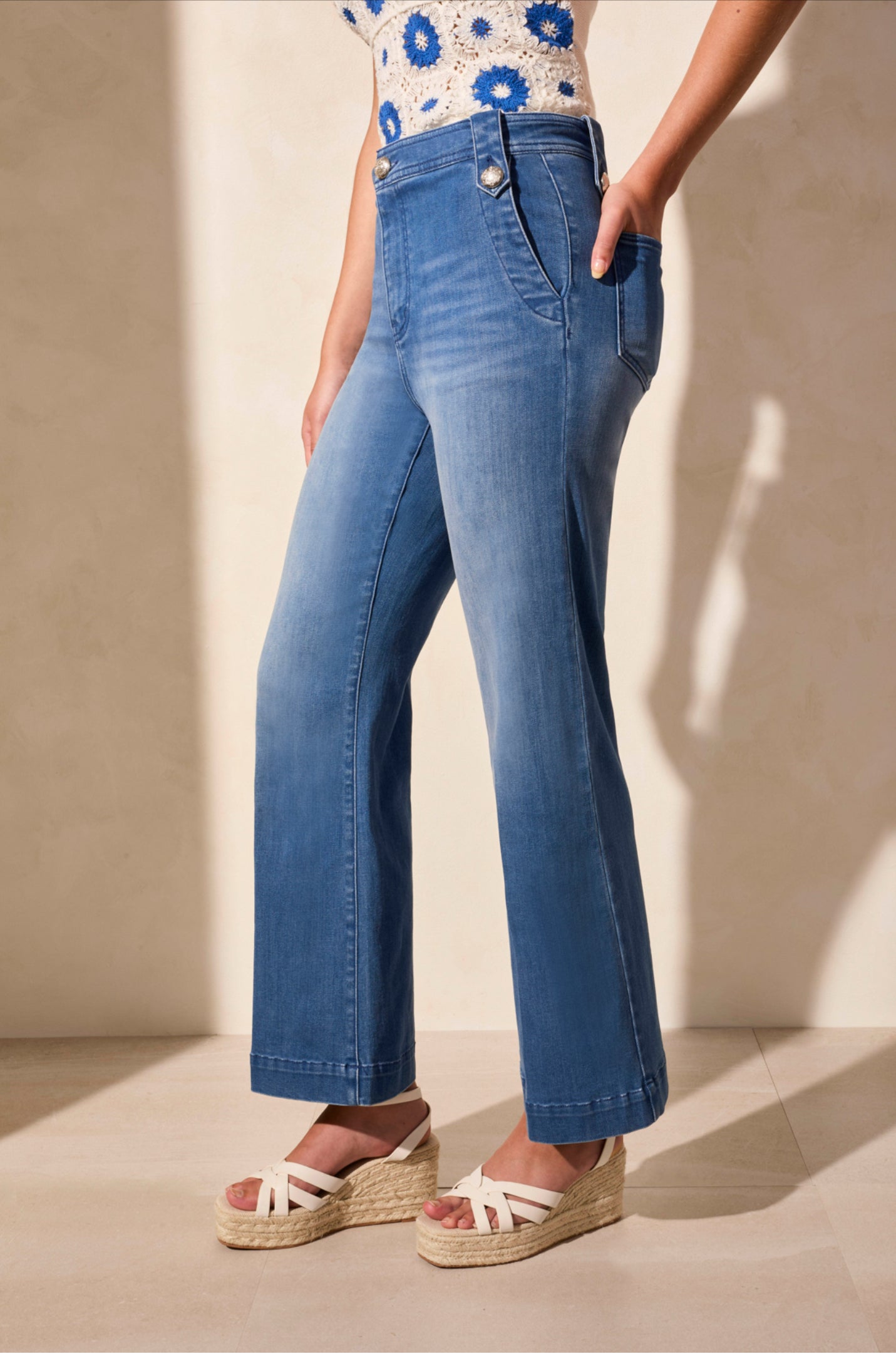 Tribal Brooke Hugging Palazzo Marine Jeans