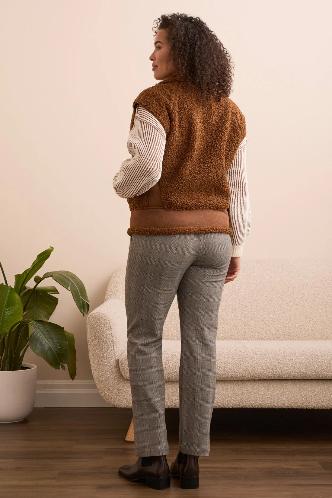Tribal Sleeveless Sherpa Vest