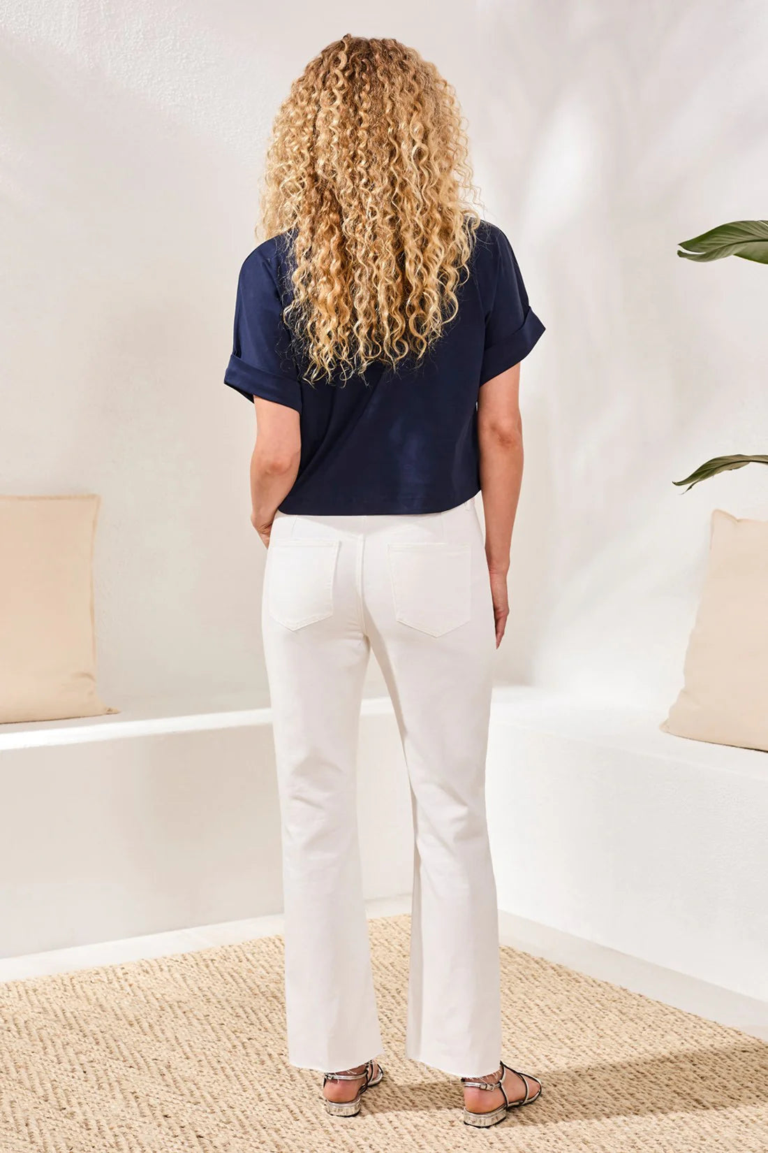 Tribal Sophia Curvy Straight 90s Jeans White