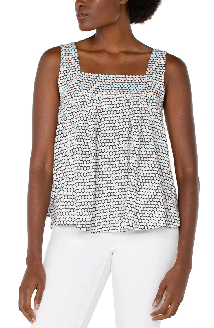SLEEVELESS SQUARE NECK KNIT TOP