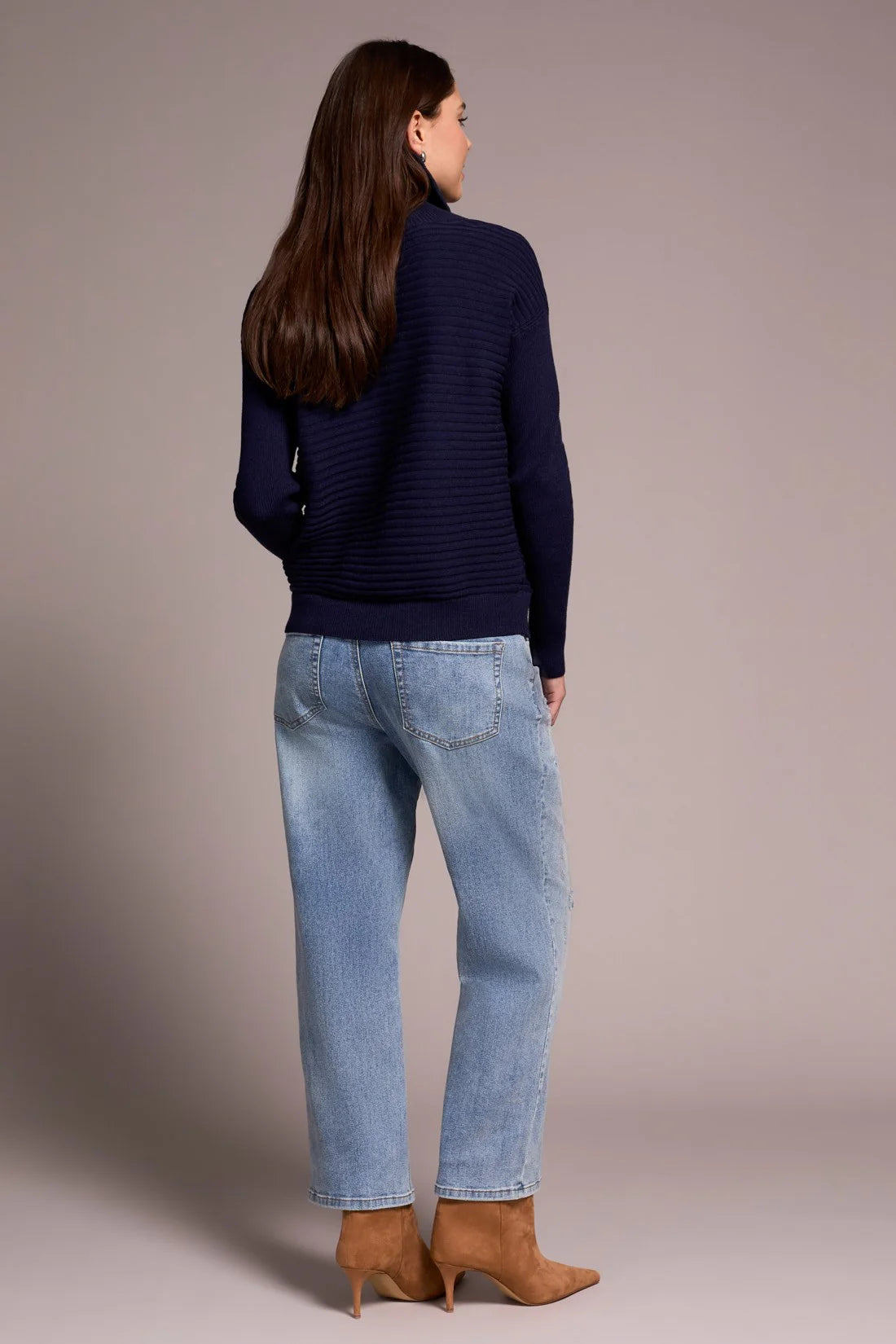 Tribal Soft Quarter Zip Sweater Nightfall