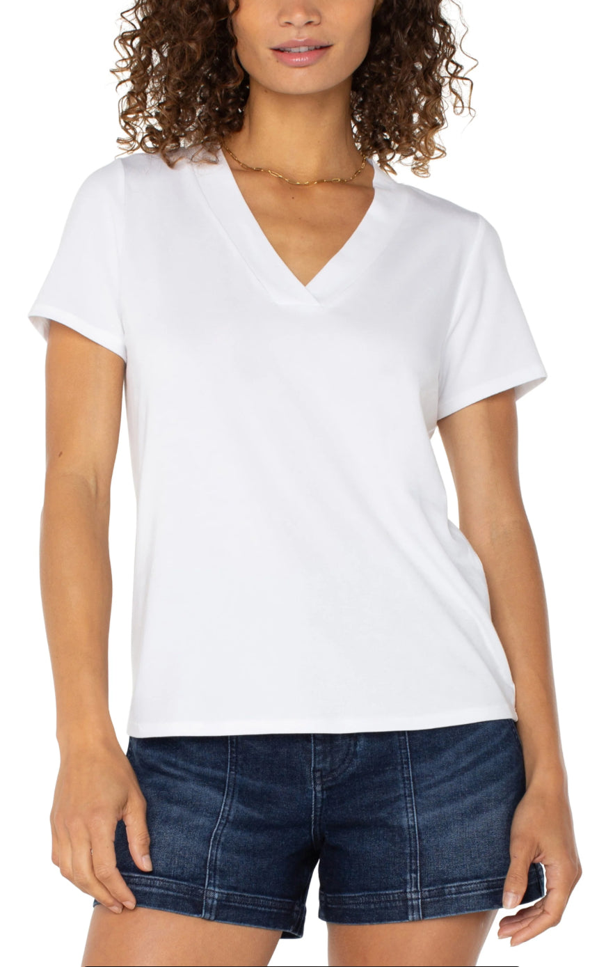 Liverpool Basic V-Neck Tee White