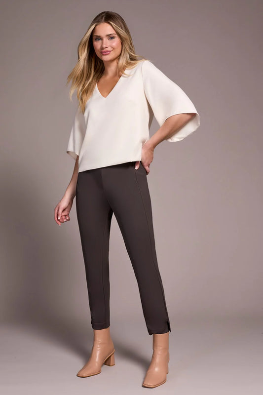 Tribal Crepe Flutter Sleeve Blouse Moonstone