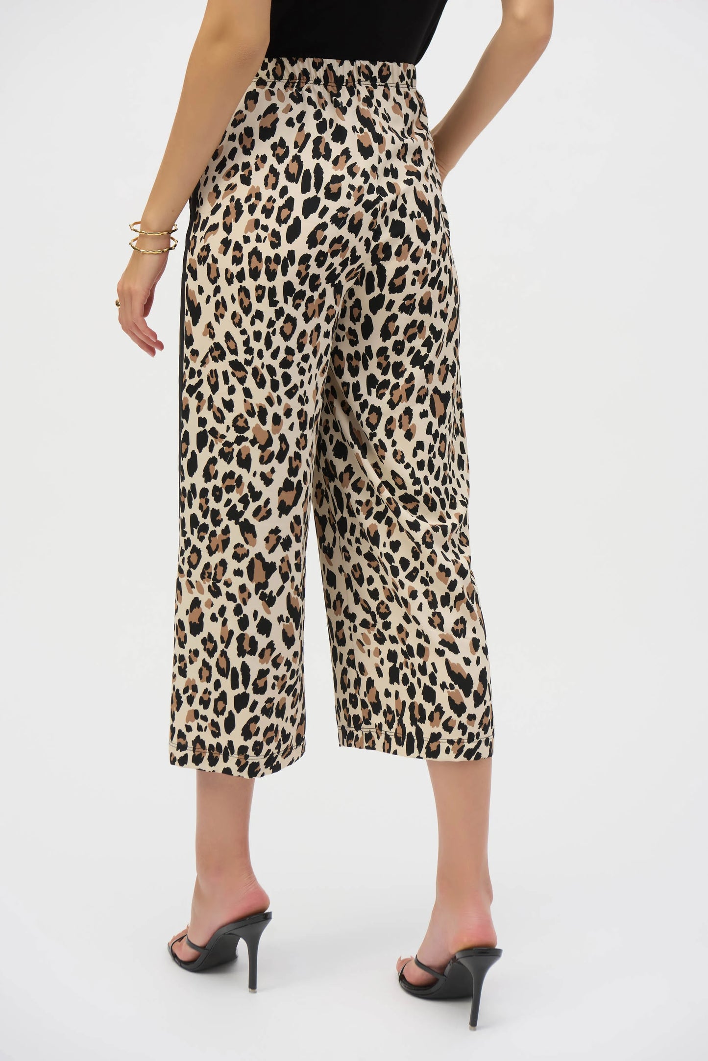 Joseph Ribkoff Woven Animal Print Culotte Pants 252235