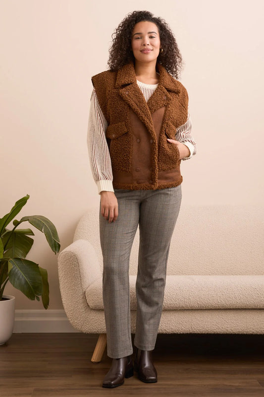 Tribal Sleeveless Sherpa Vest