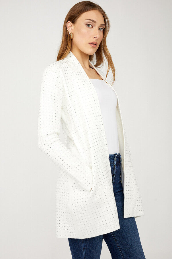 Frank Lyman Open-front Jewel Embellishment Cardigan 254998