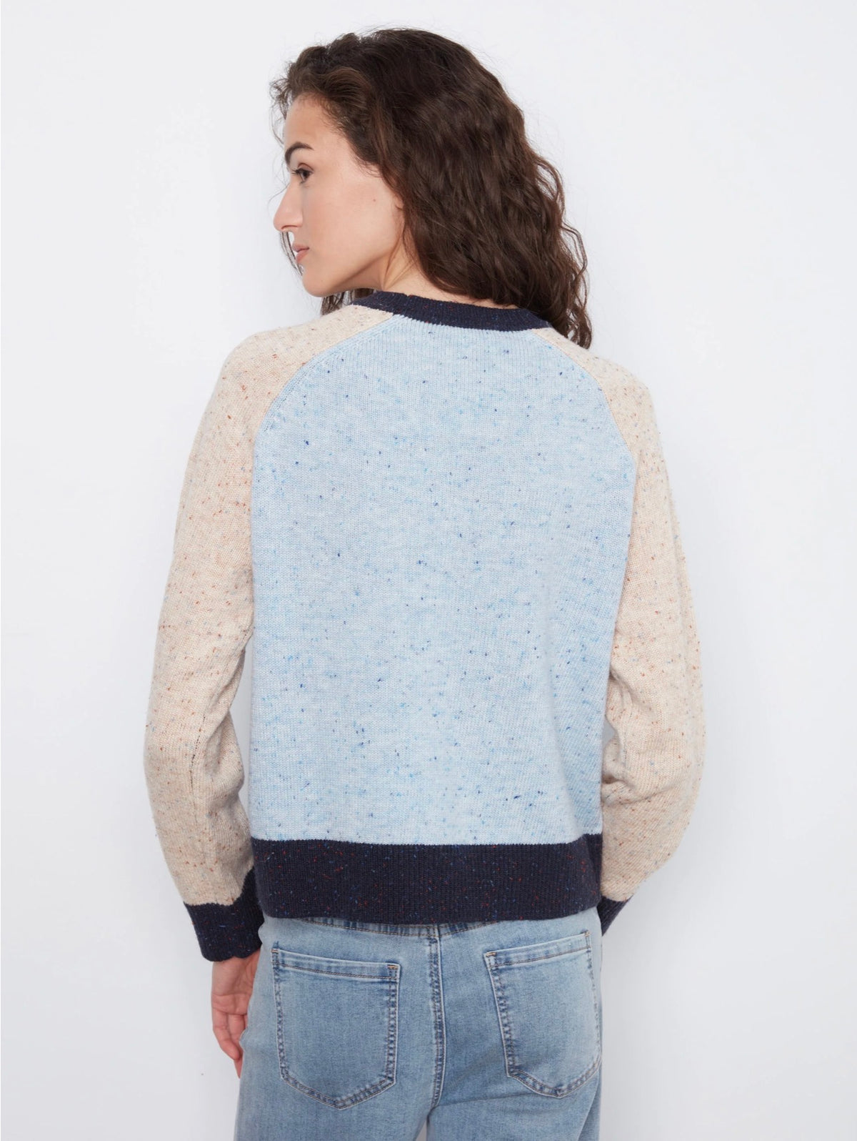 Charlie B Colour Block Knit Sweater
