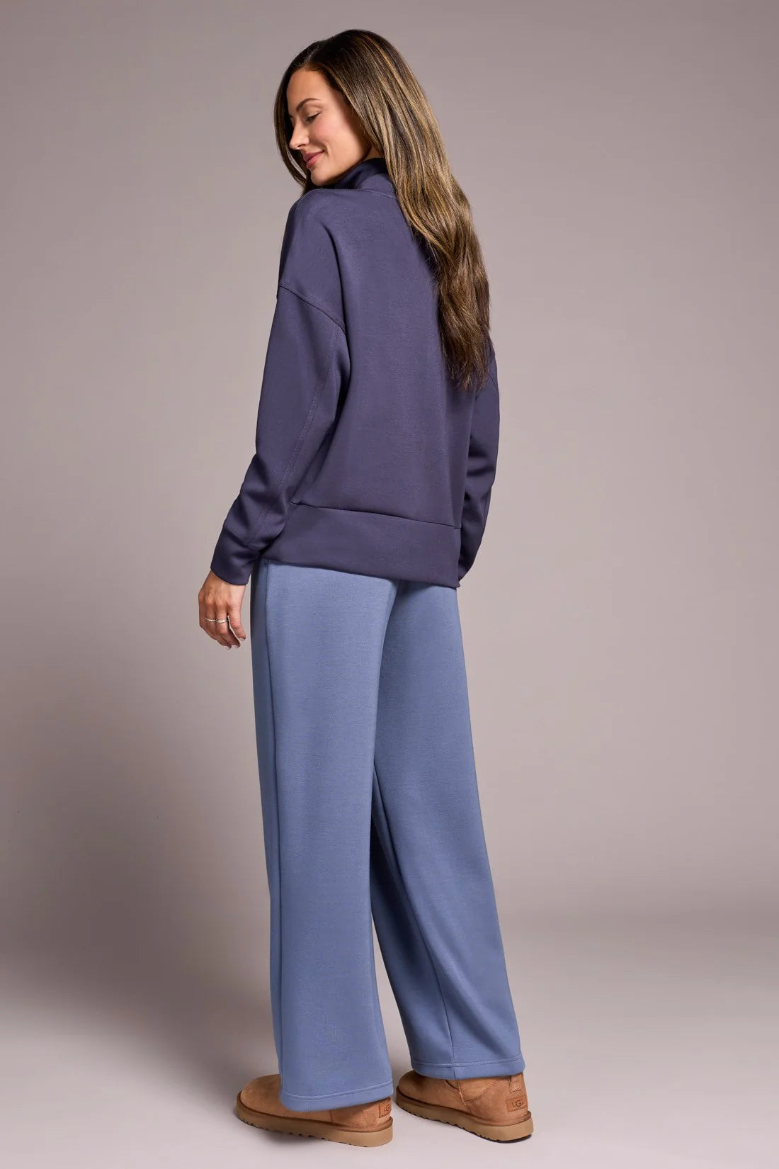 Tribal Funnel Neck Lux Top Sapphire