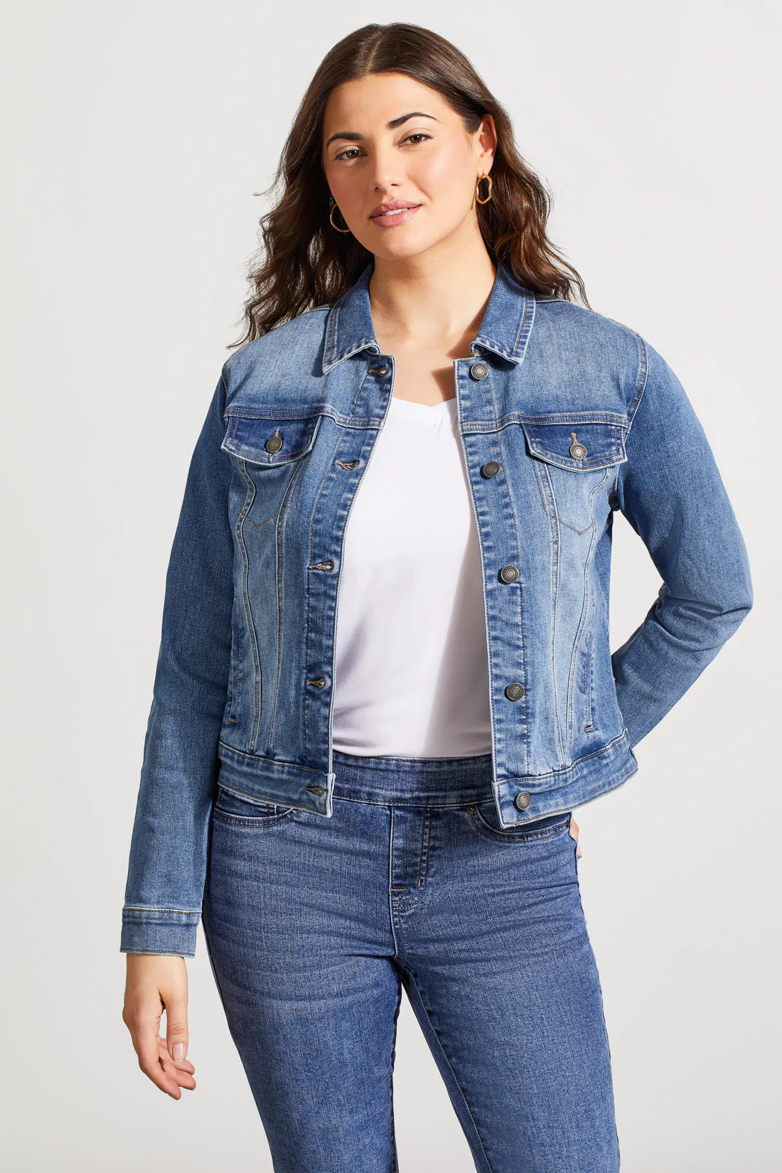 Tribal Clssic Fit Comfort Stretch Denim Jacket