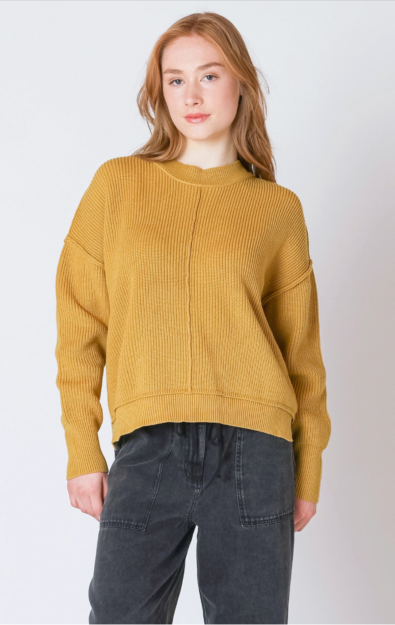 Dex Ochre Mockneck Sweater