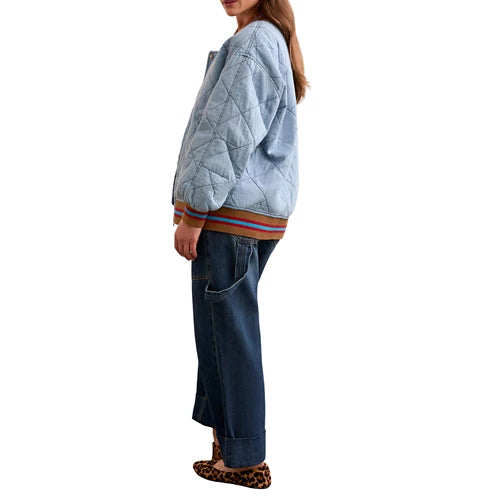 Tribal Blue Threads Out of the Blue Bomber Jacket