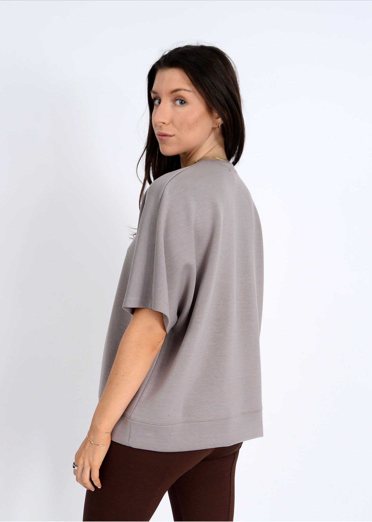 RD Style Paloma Soft Knit Tee Fog