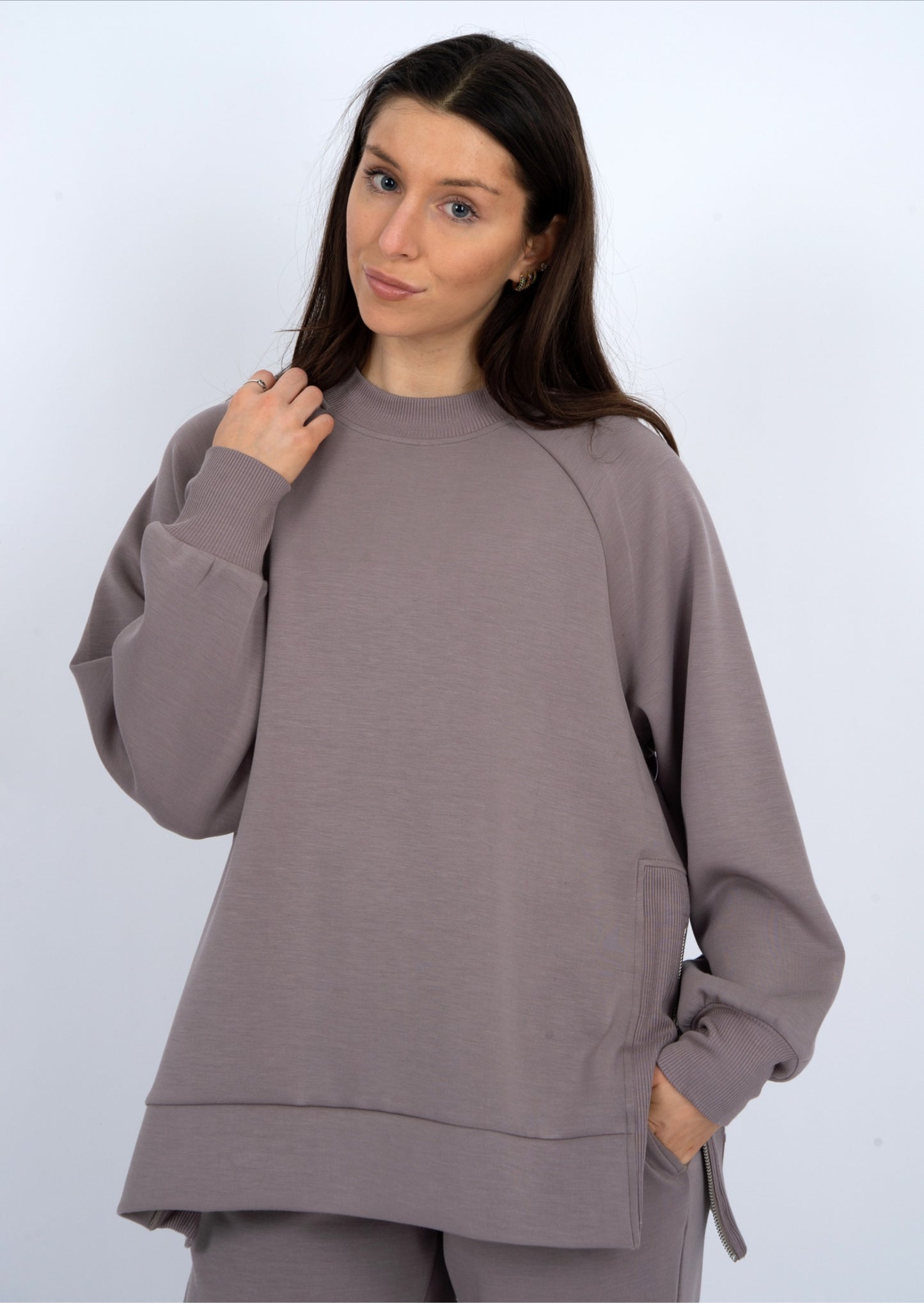 RD Style Penela Soft Knit Pullover Fog