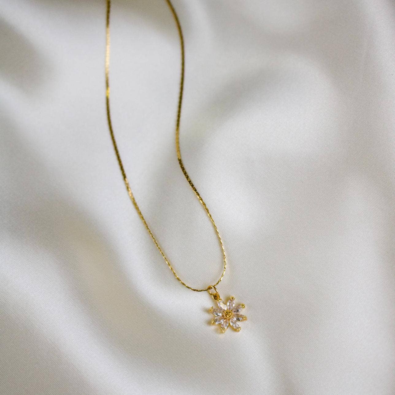 Tish Jewelry Fleur Flower Pendant Necklace