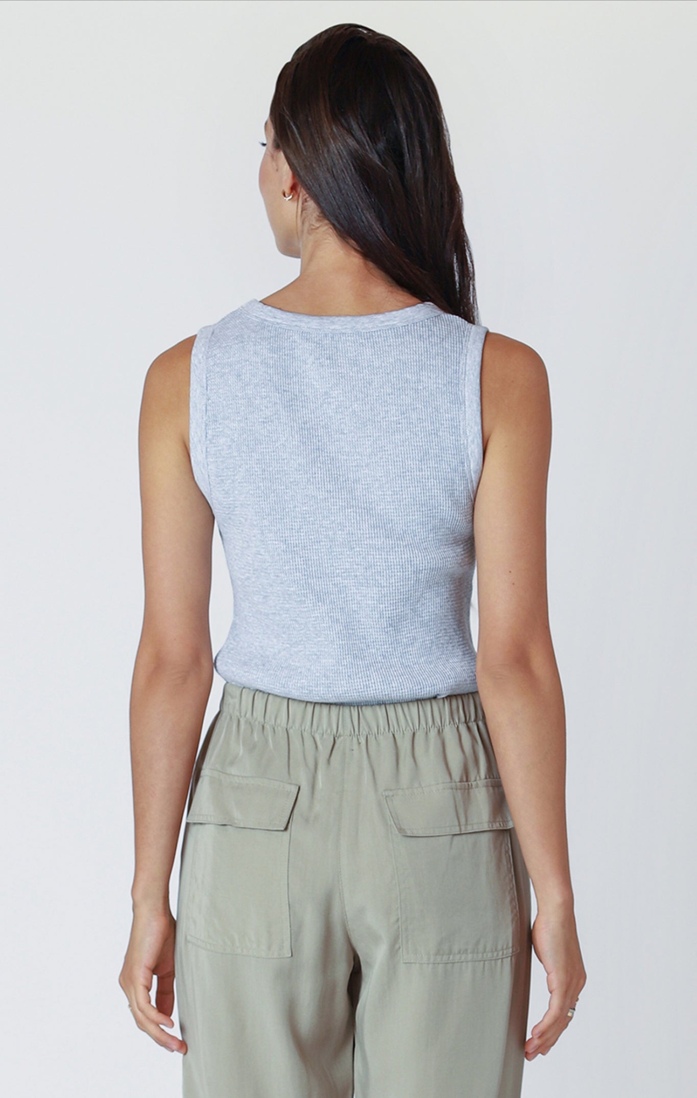 Dex Waffle Tank Grey