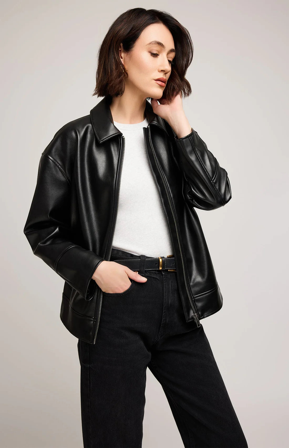 Gentle Fawn Audrey Faux Leather Jacket Black