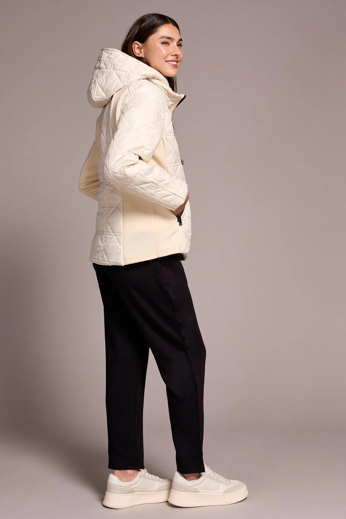 Tribal Water Repellent Textured Jacket Moonstone