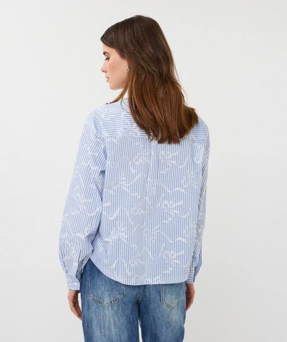 Esqualo Striped Bows Blouse