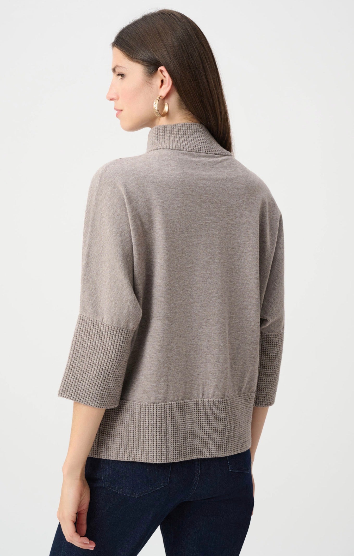 Joseph Ribkoff Brushed Viscose And Nylon Funnel-Neck Sweater 263937