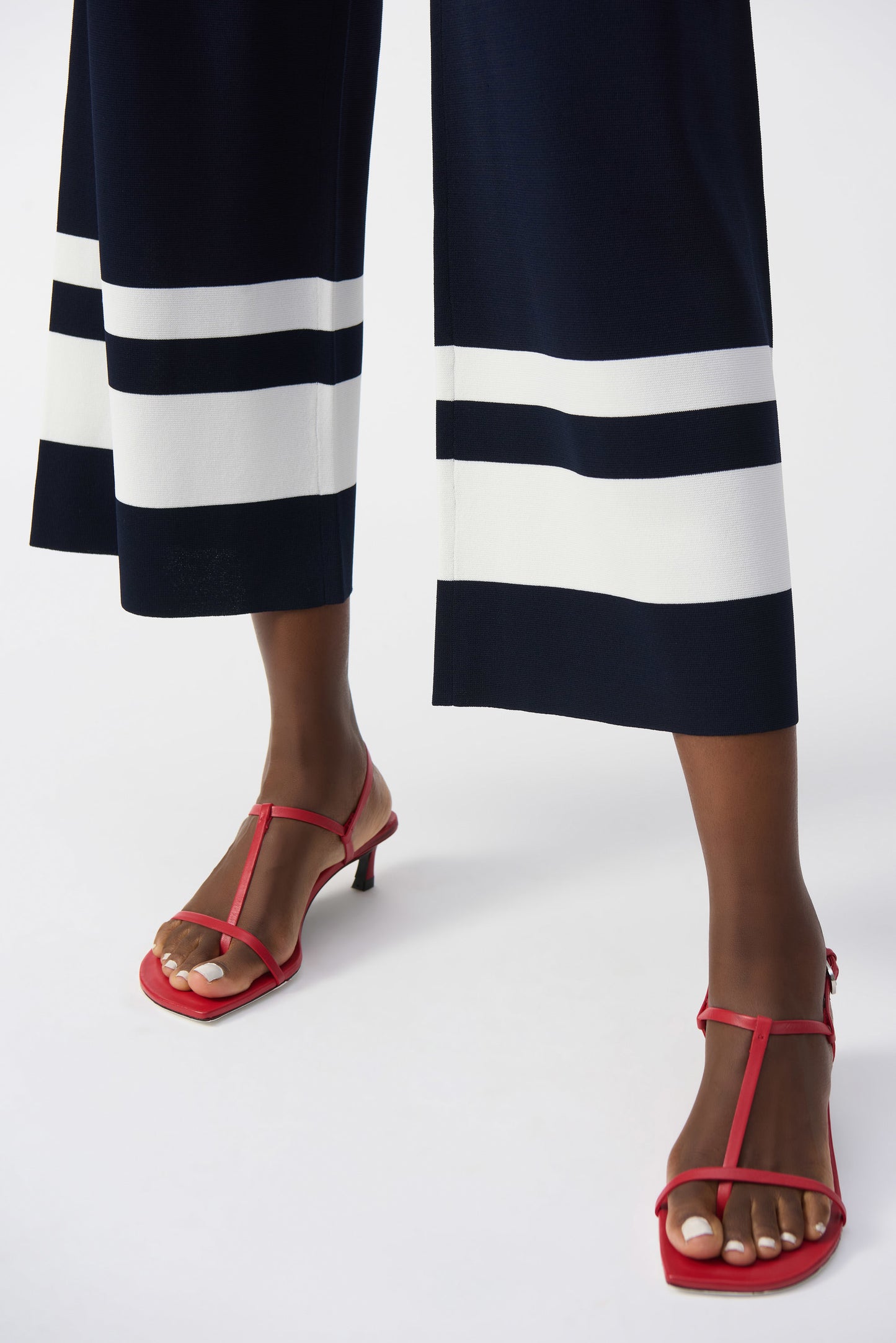 Joseph Ribkoff Placement Stripe Sweater Knit Culotte 251945
