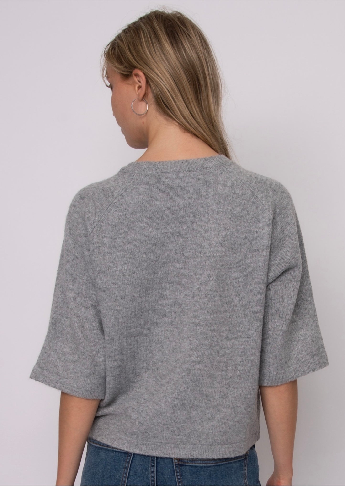 RD Style Ulla Raglan Sleeve Sweater Grey