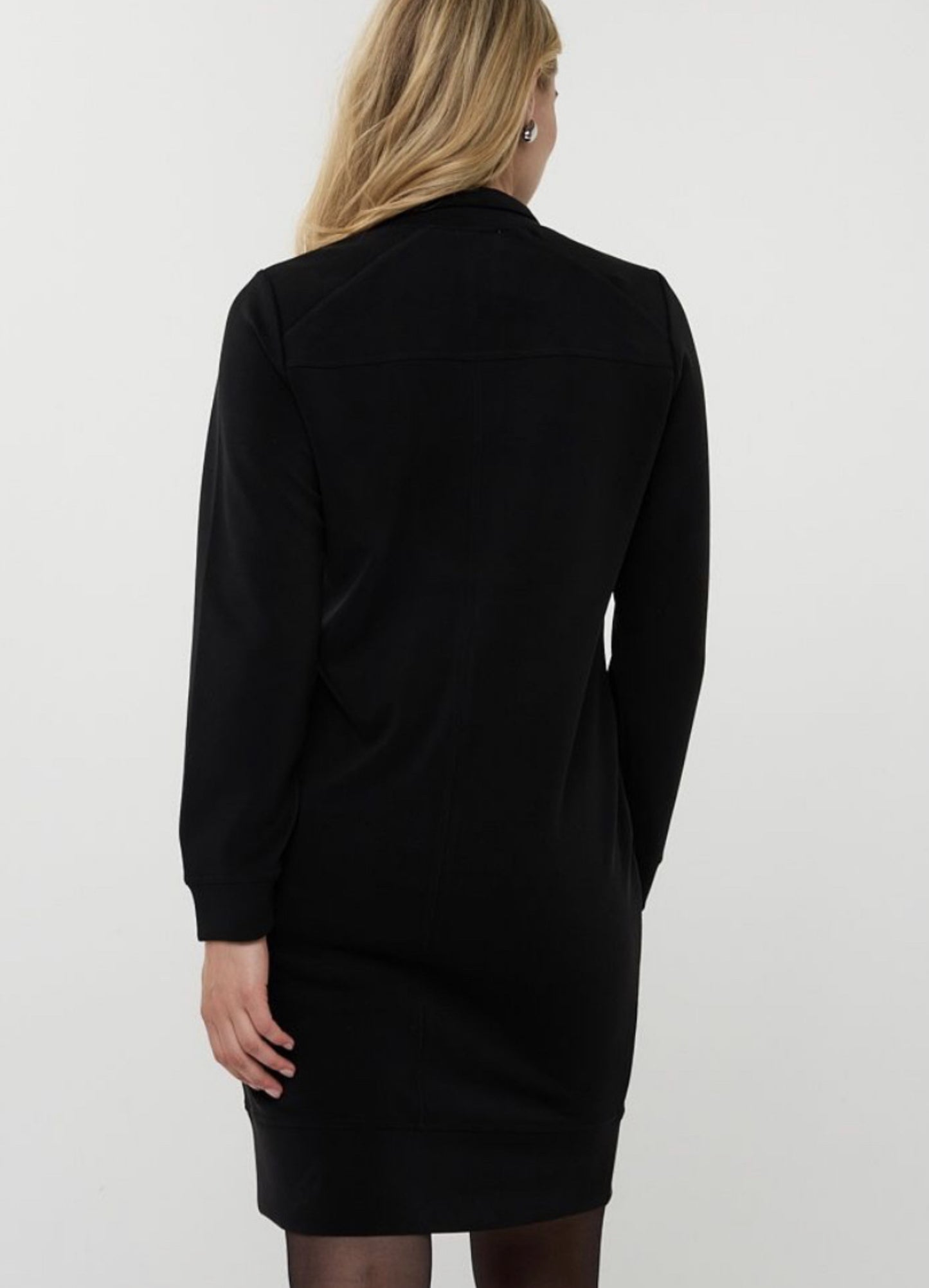 Esqualo Half Zip Dress Black