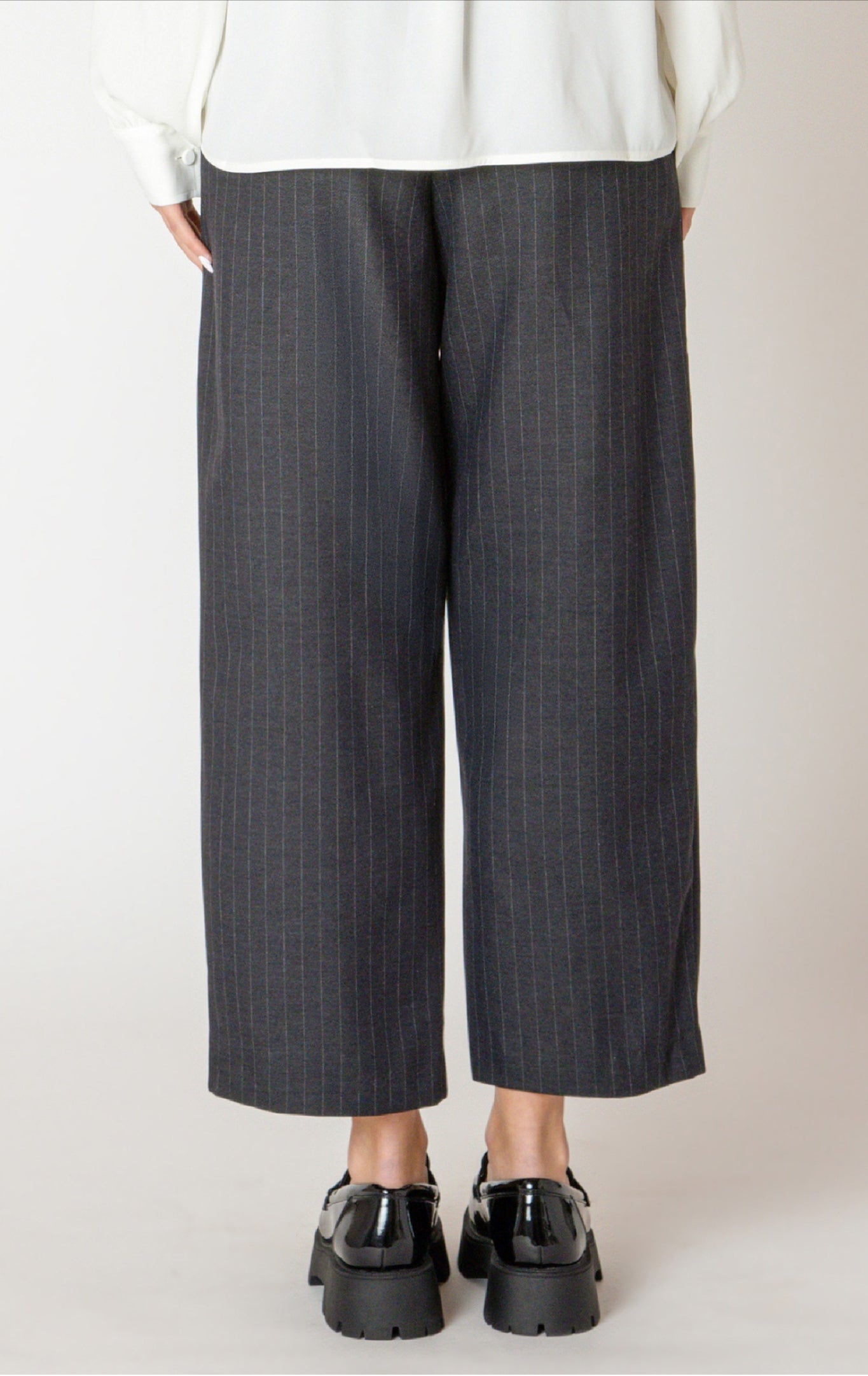 Black Tape Wide Leg Stripe Pant