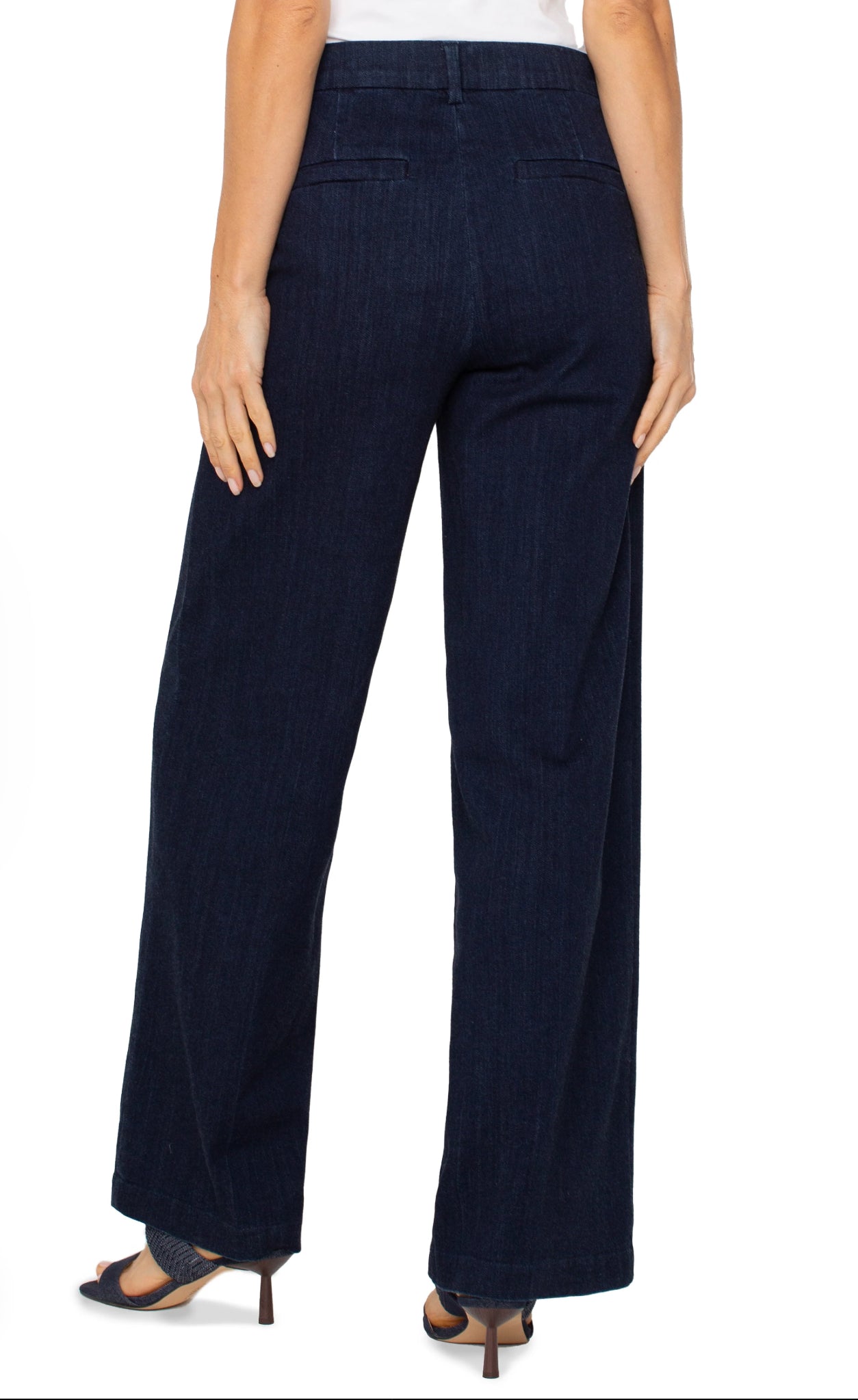 Liverpool Kelsey Wide Leg Pant Indigo Rinse