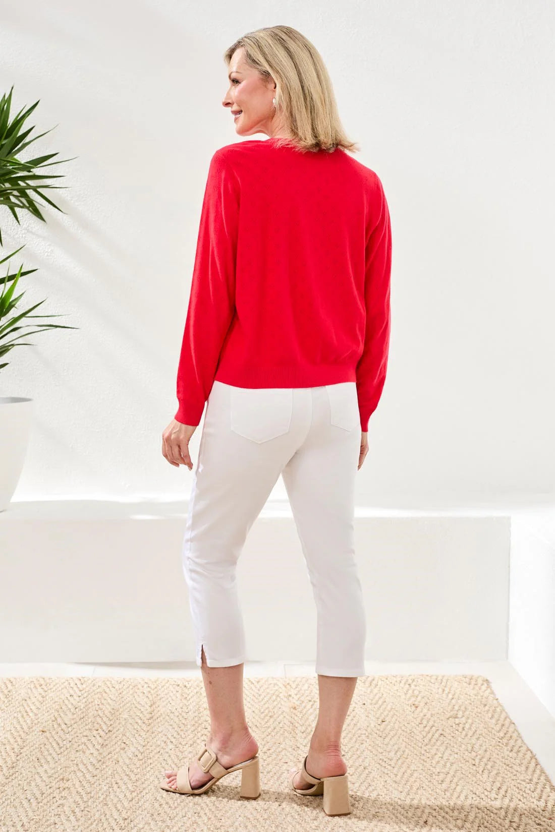Tribal Pointelle Knit Cardigan Rogue
