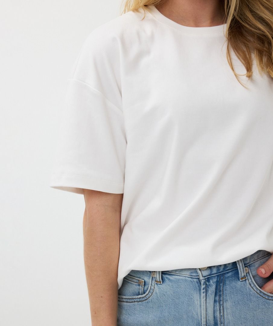 Esqualo Basic Oversized Tee White