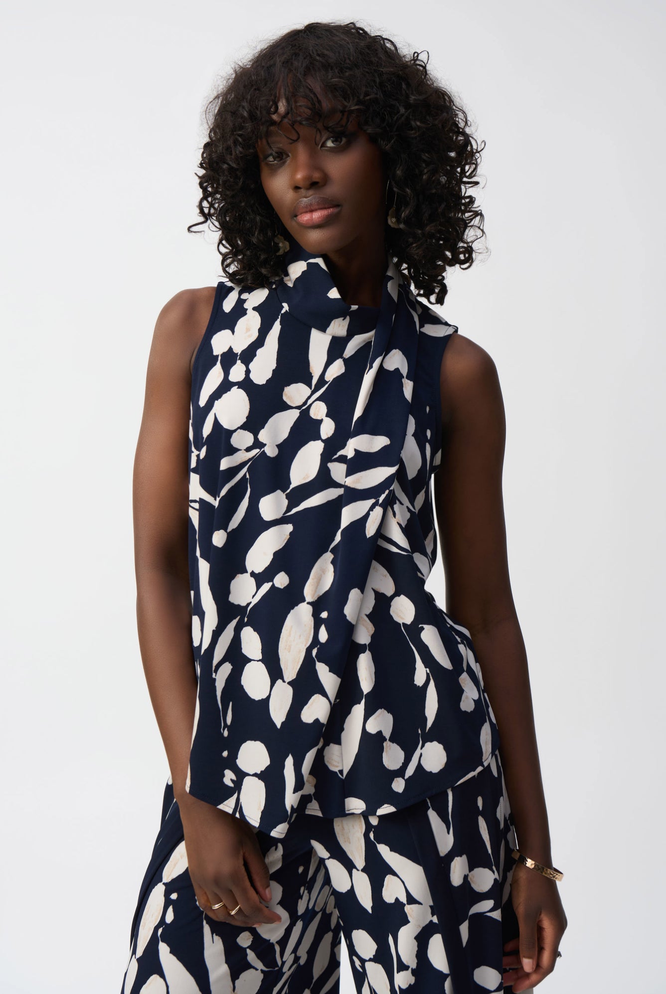 Joseph Ribkoff Silky Knit Abstract Print Sleeveless Top 251251