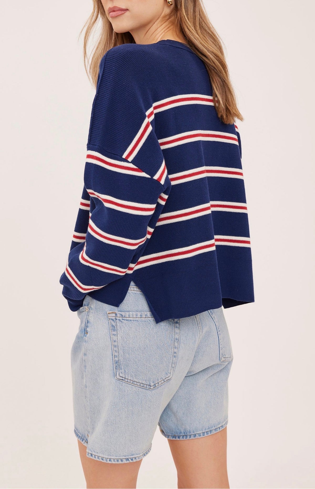 Gentle Fawn Echo Stripe Sweater Navy