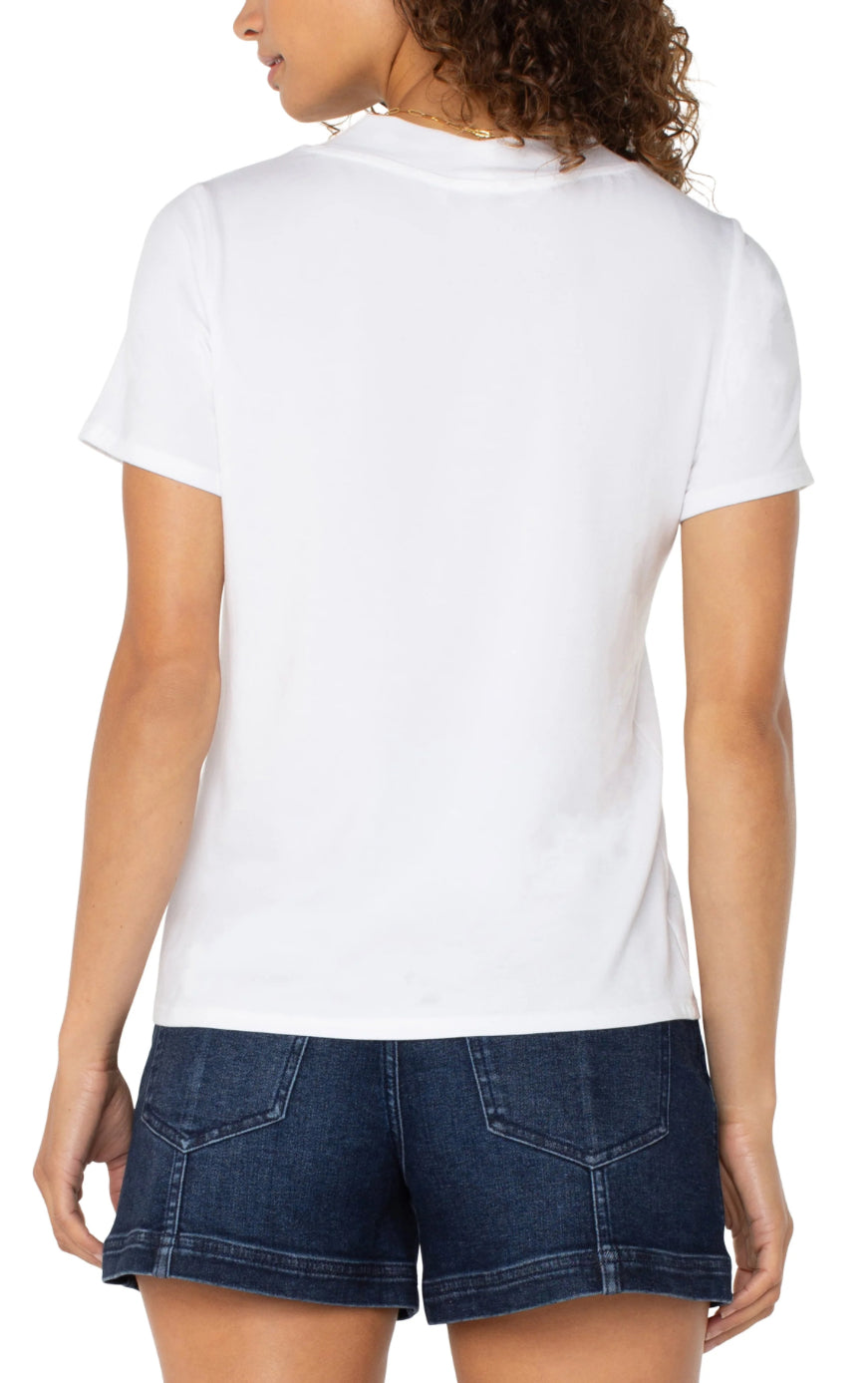 Liverpool Basic V-Neck Tee White