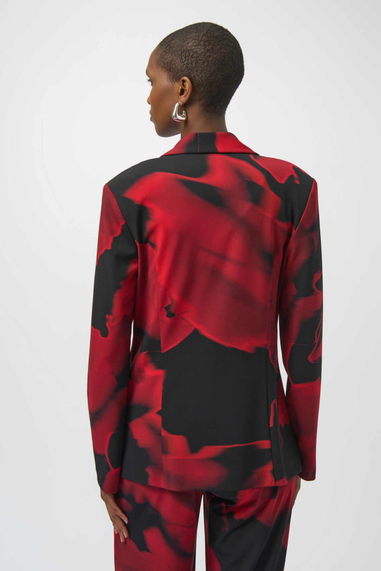 Joseph Ribkoff Silky Knit Abstract Print Straight Blazer 254092