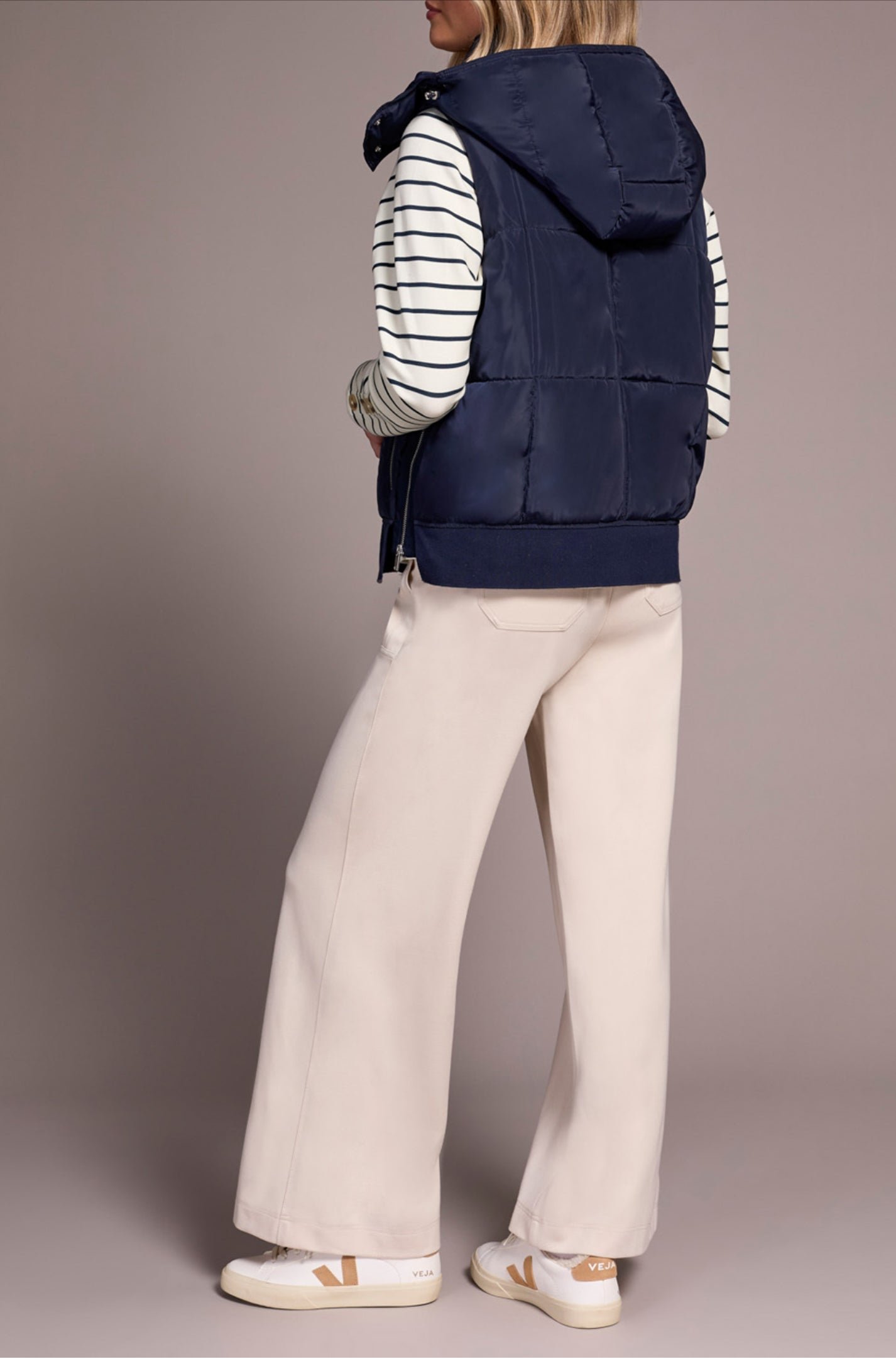 Tribal Quilted Vest Sapphire