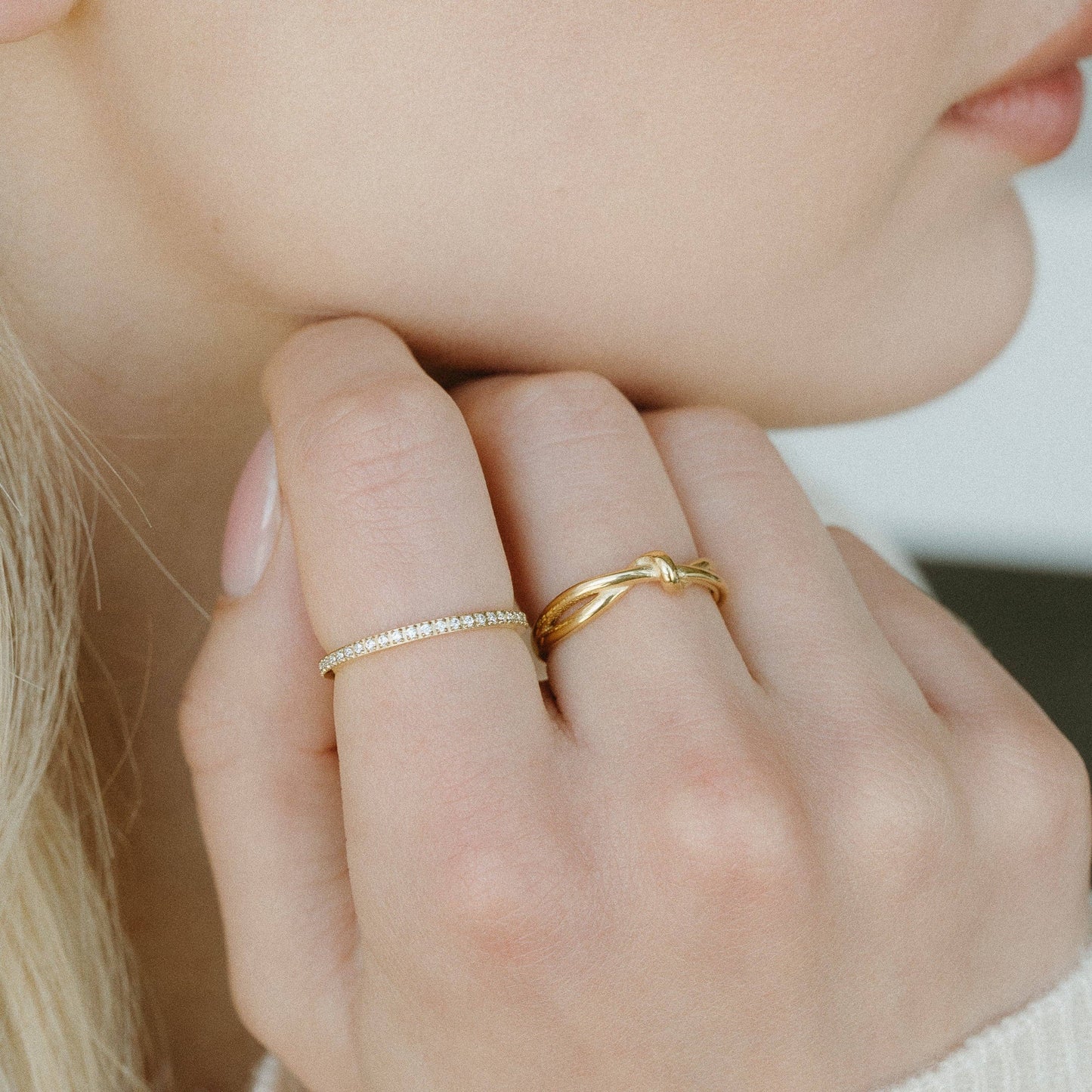 Petite Gold Jewelry Everly Knot Ring