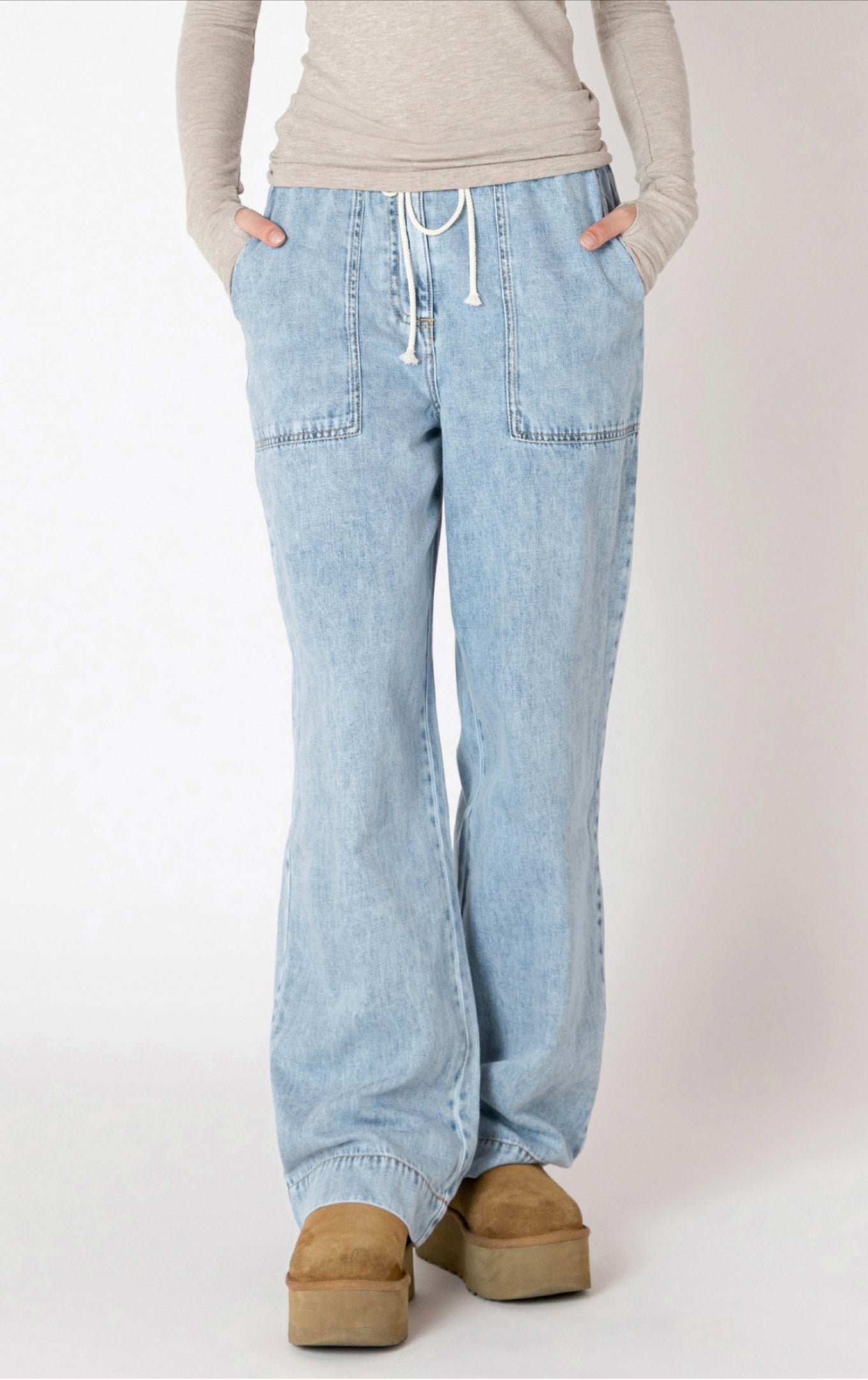 Dex Wide Leg Denim Jogger