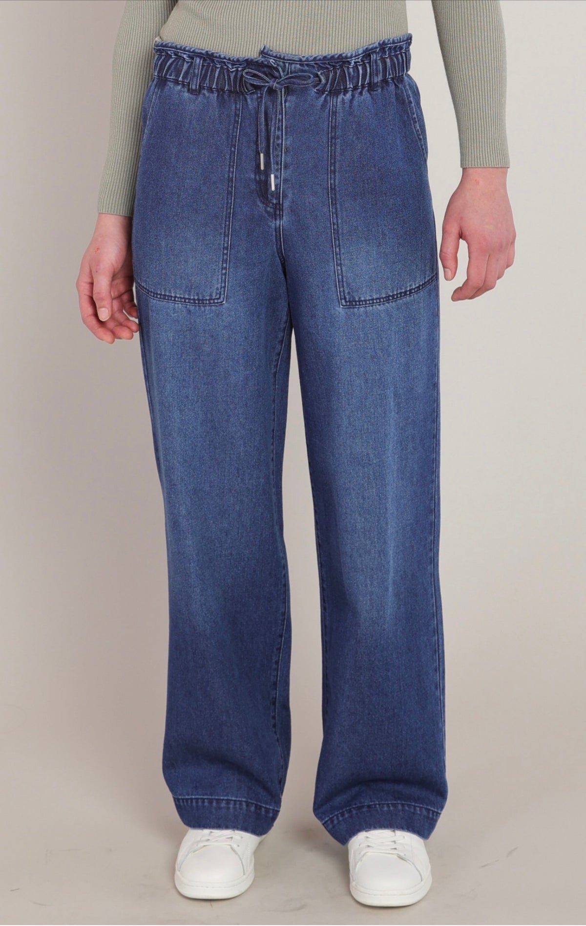 Dex Wide Leg Tie Denim Pants