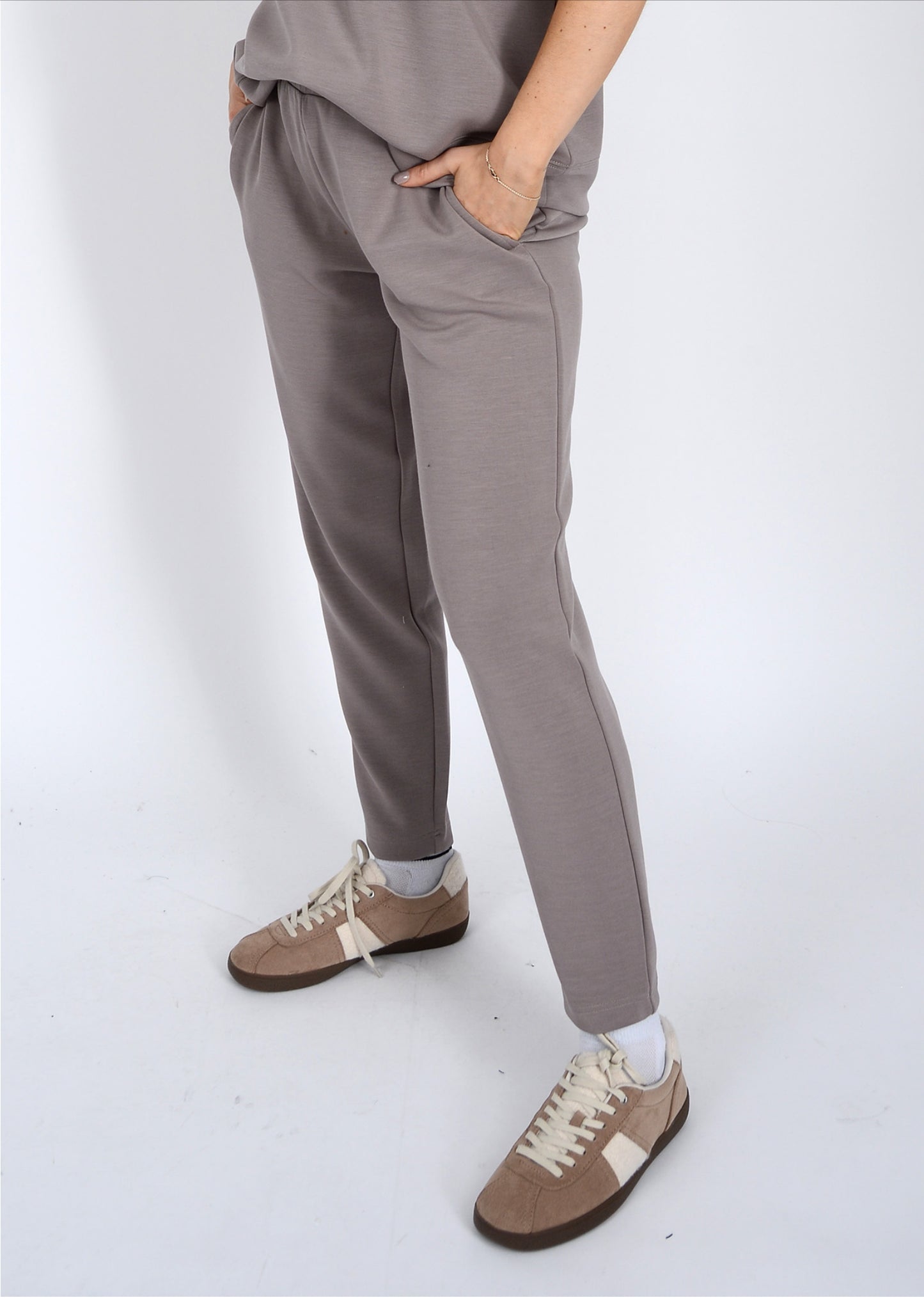 RD Style Julina Soft Knit Joggers Fog