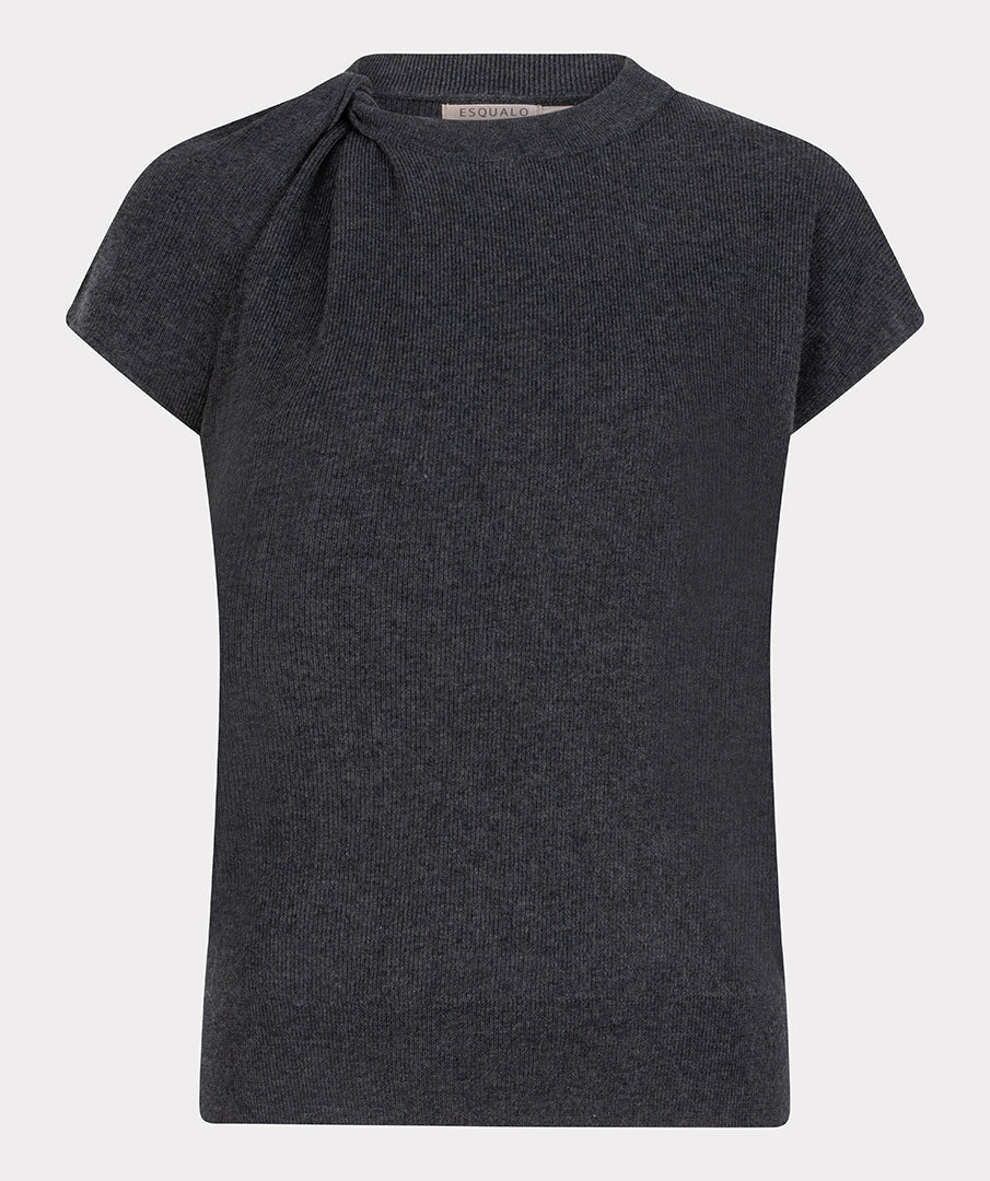 Esqualo Twist Shoulder Top Anthracite