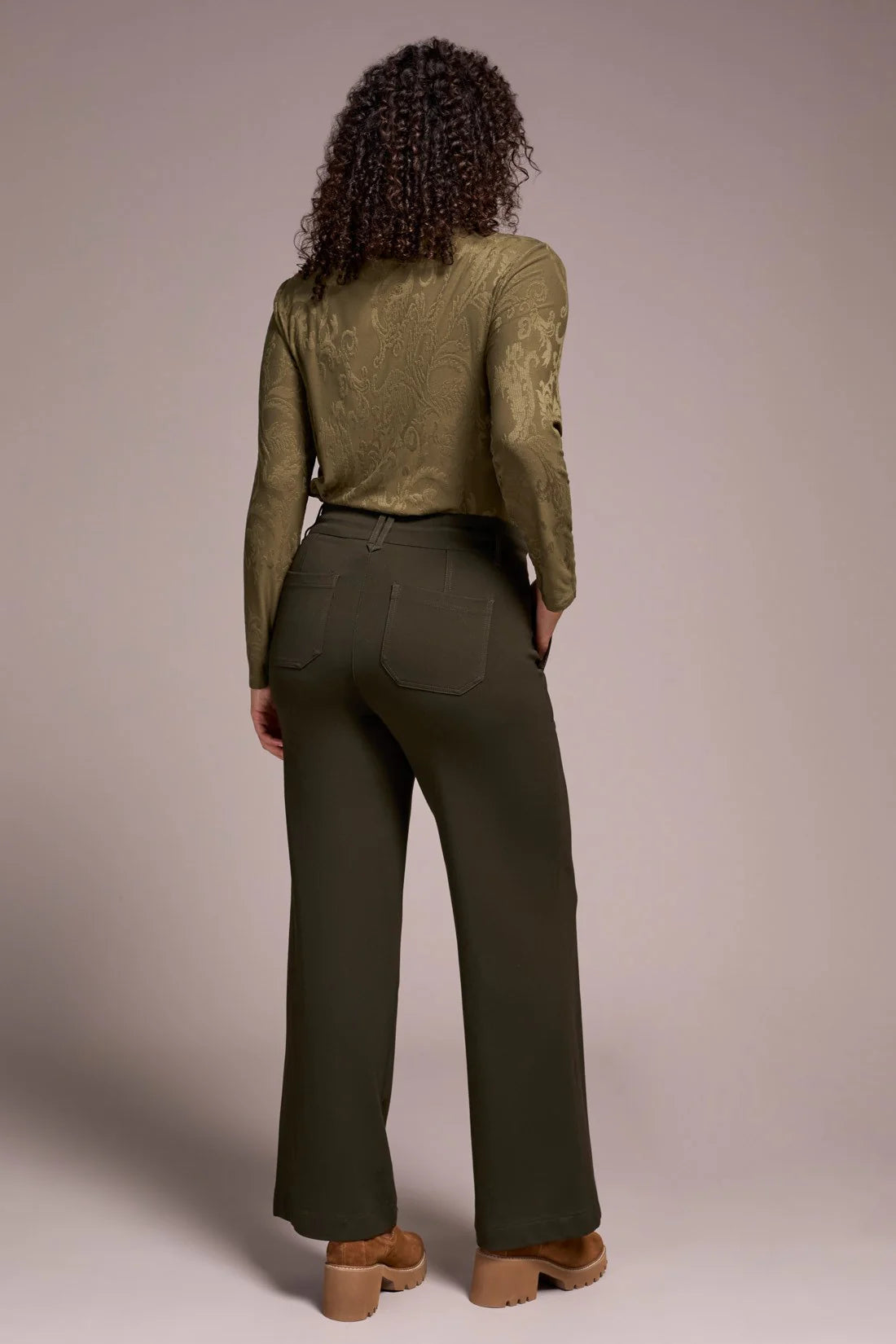Tribal Ponte Palazzo Pull On Pants Ivy