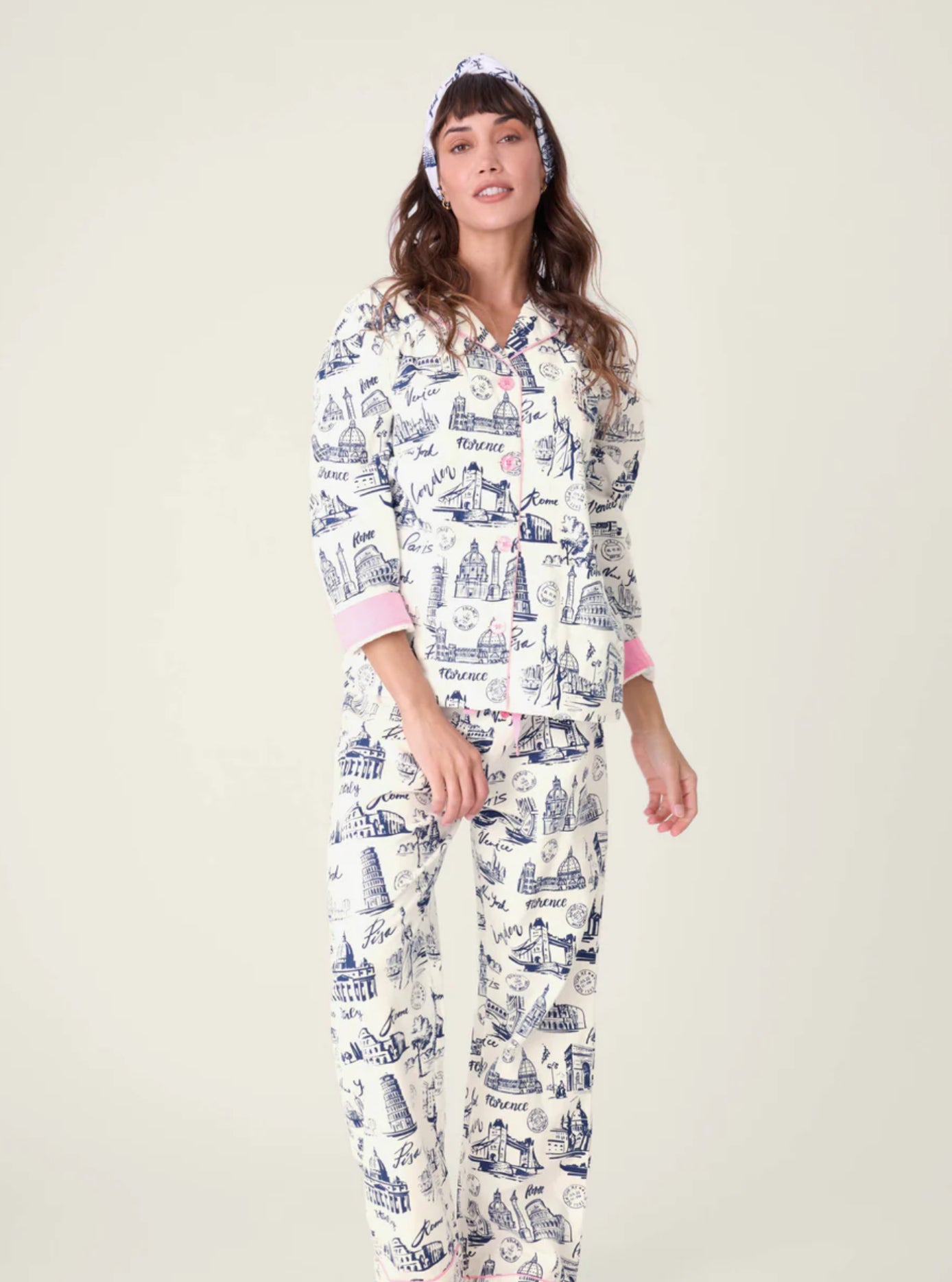 PJ Salvage Bon Boyage Flannel Pj Set