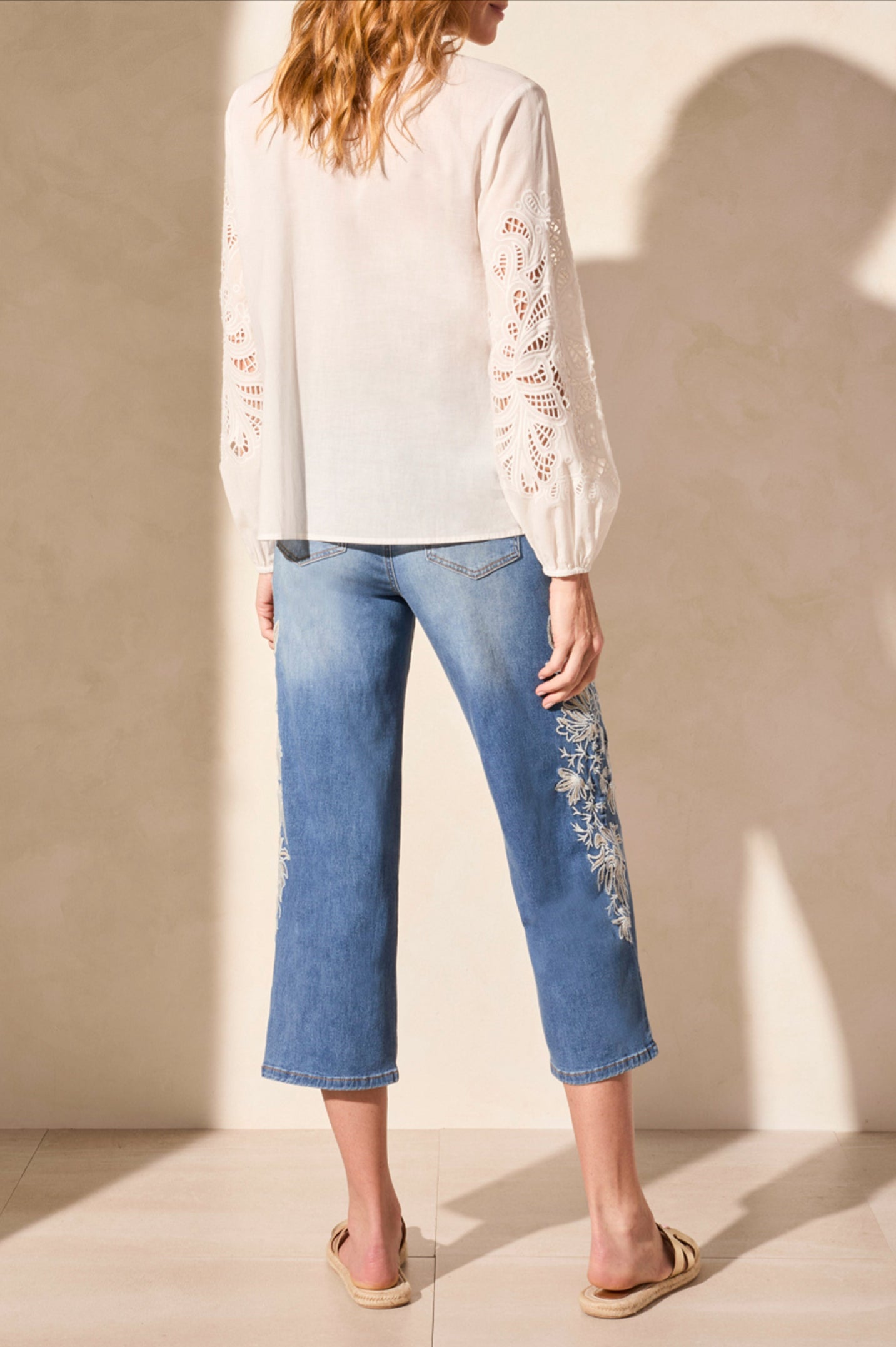 Tribal Embroidered Cut Out Blouse