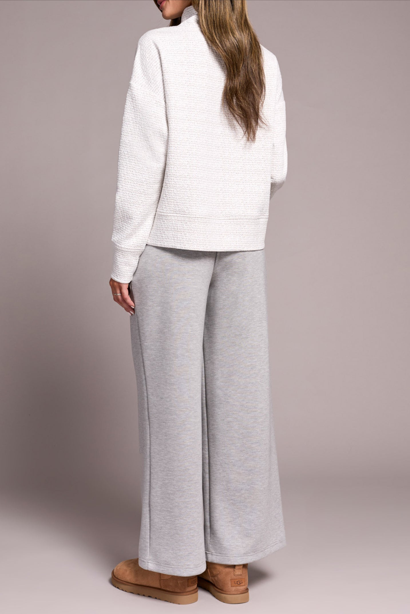 Tribal Funnel Neck Top Frostgrey