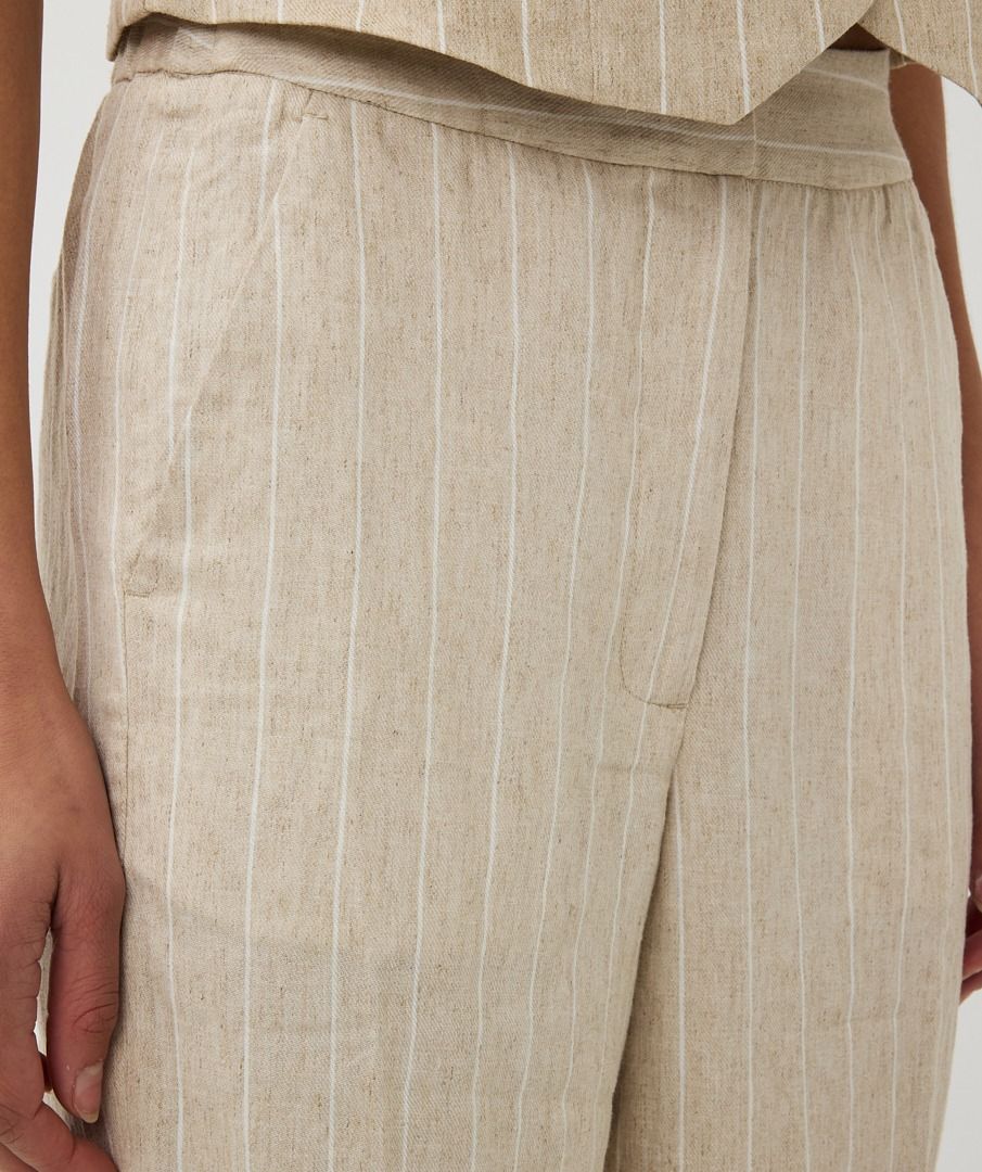 Esqualo Striped Trousers Sand