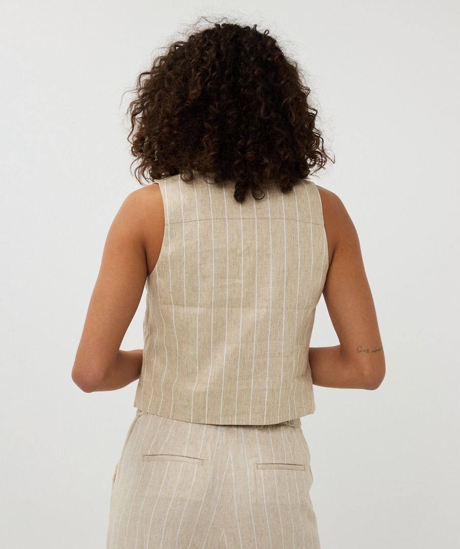 Esqualo Striped Vest Sand