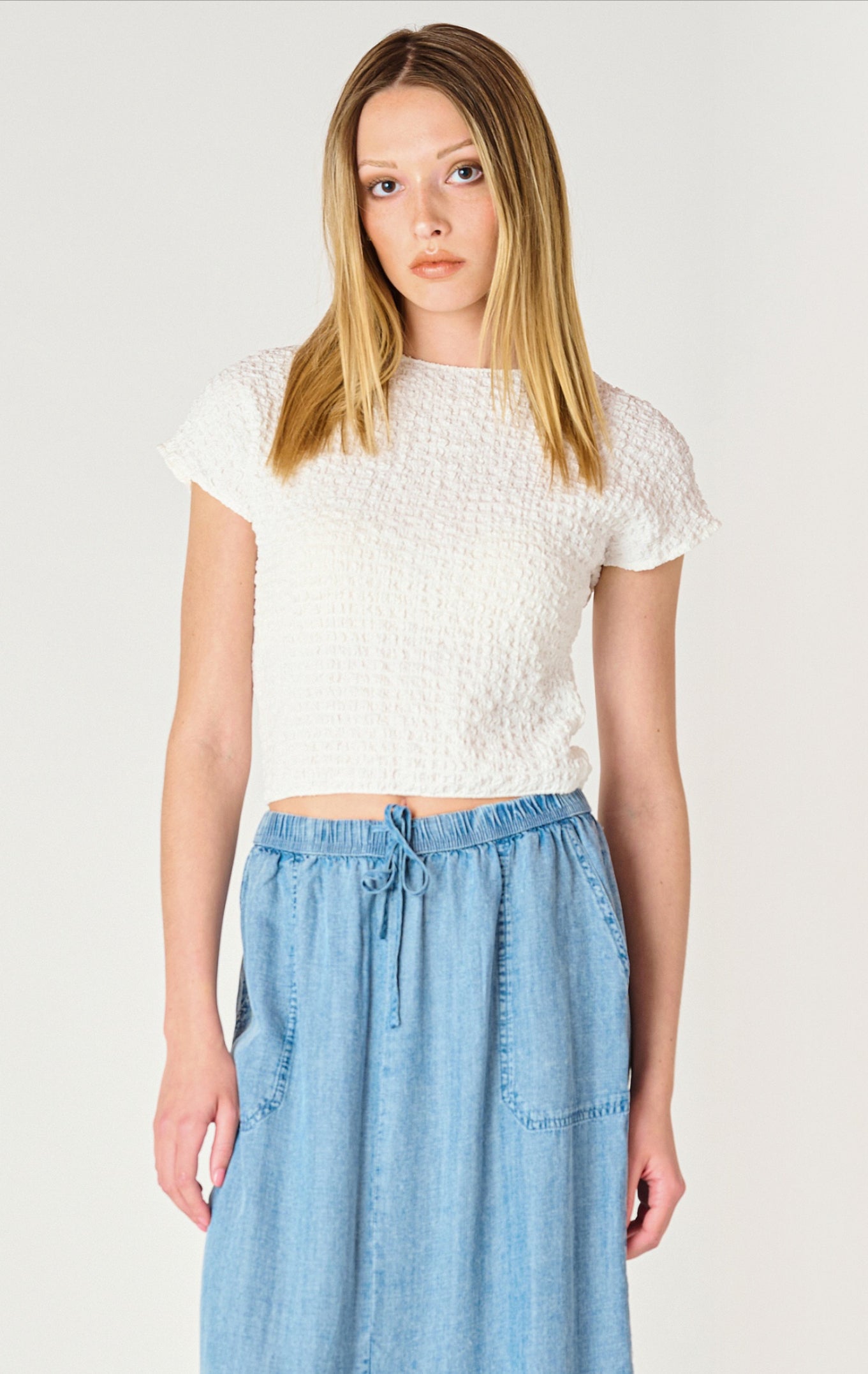 Dex Textured Tee White