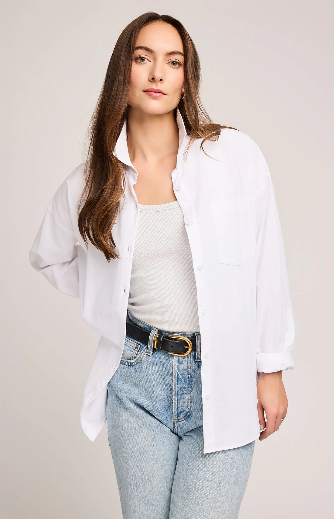 Gentle Fawn Callahan Button Down Shirt White