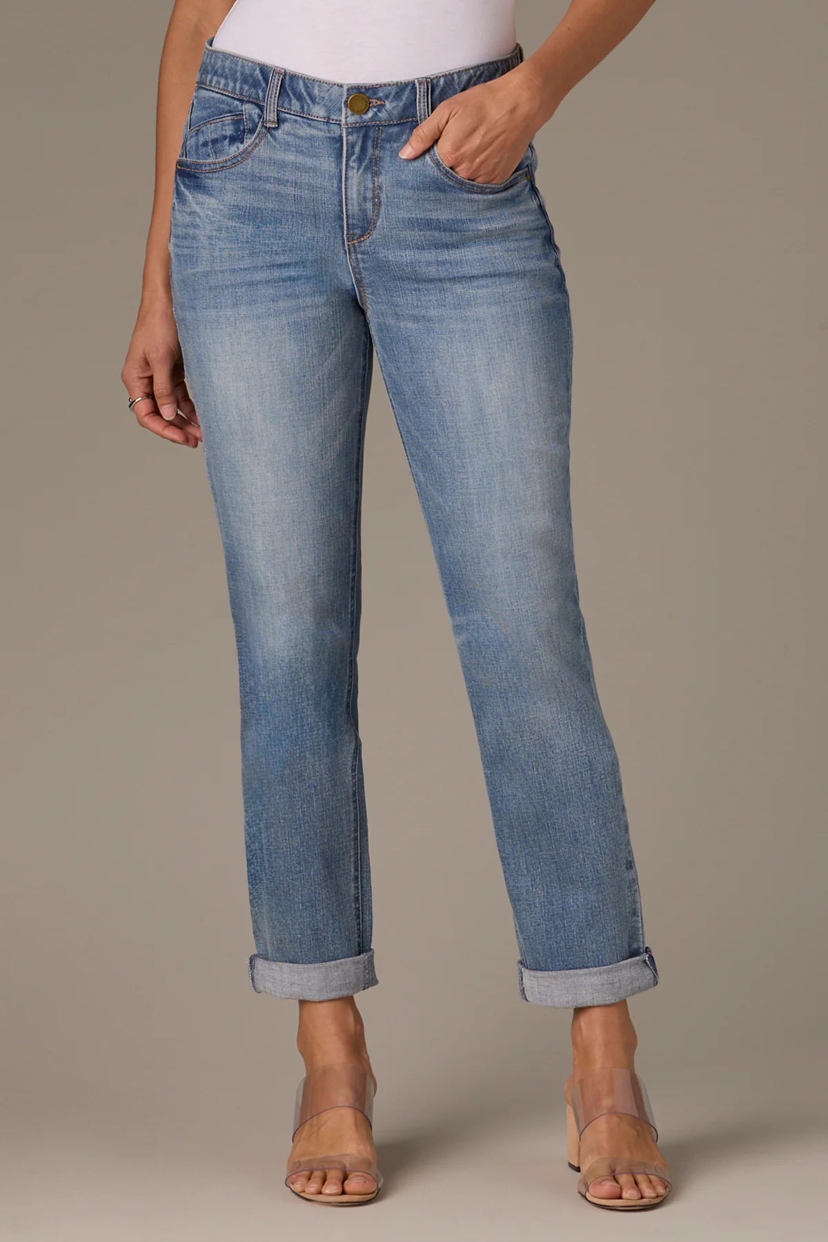 Wit & Wisdom Gemma Mid Rise Girlfriend Jeans