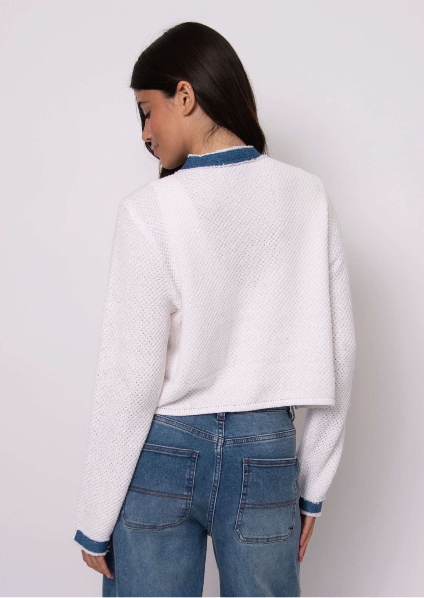 RD Style Jazzlyn Denim Combo Cardigan